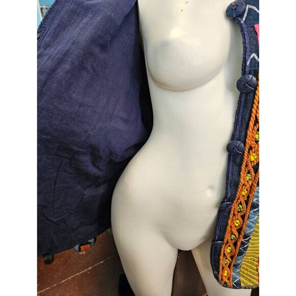 Coldwater Creek Embroidered Colorful Chambray Jacket Womens Size 2X - Picture 5 of 8